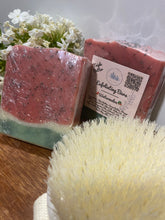 Load image into Gallery viewer, Wild Watermelon Exfoliating Triple Butter Body Bar (cold processed soap)