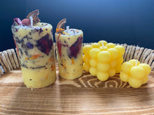 Load image into Gallery viewer, (Yellow) Lemon Floral Pillar Candle