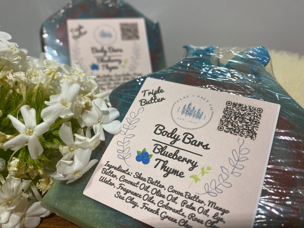 Blueberry Thyme Triple Butter Body Bar
